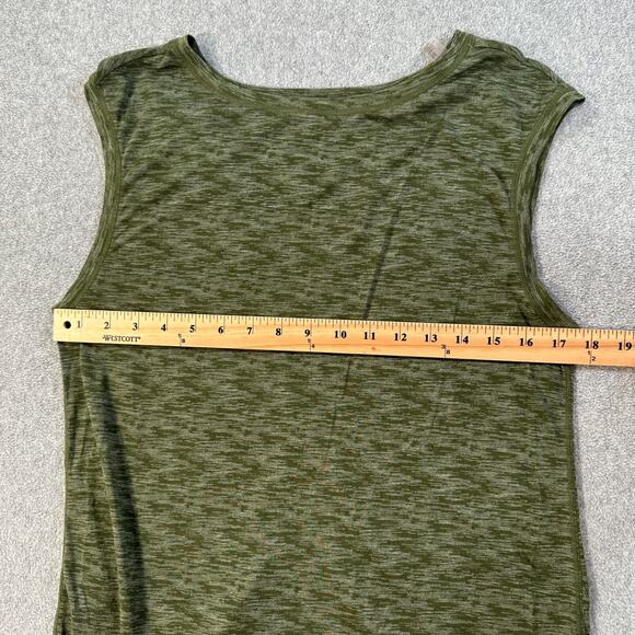 Zella Split Back Athletic Tank Women's Medium Heathered Green Active Gym Workout - Picture 3 of 7